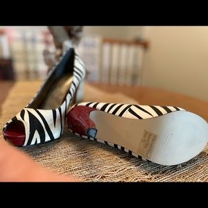 Zebra Print Stiletto Heels